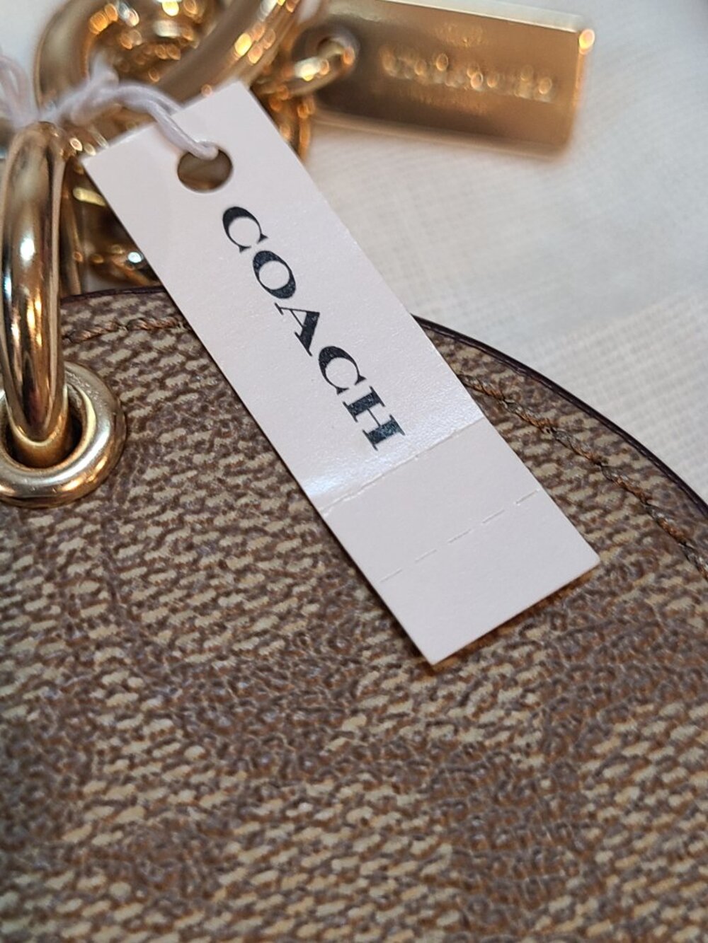 NWT Coach Mini Skinny ID Holder with matching mirror purse charm - Picture 7 of 10